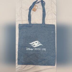 NWT, Disney Cruise Line, blue , logo tote bag-approx 16 in. X 14 in